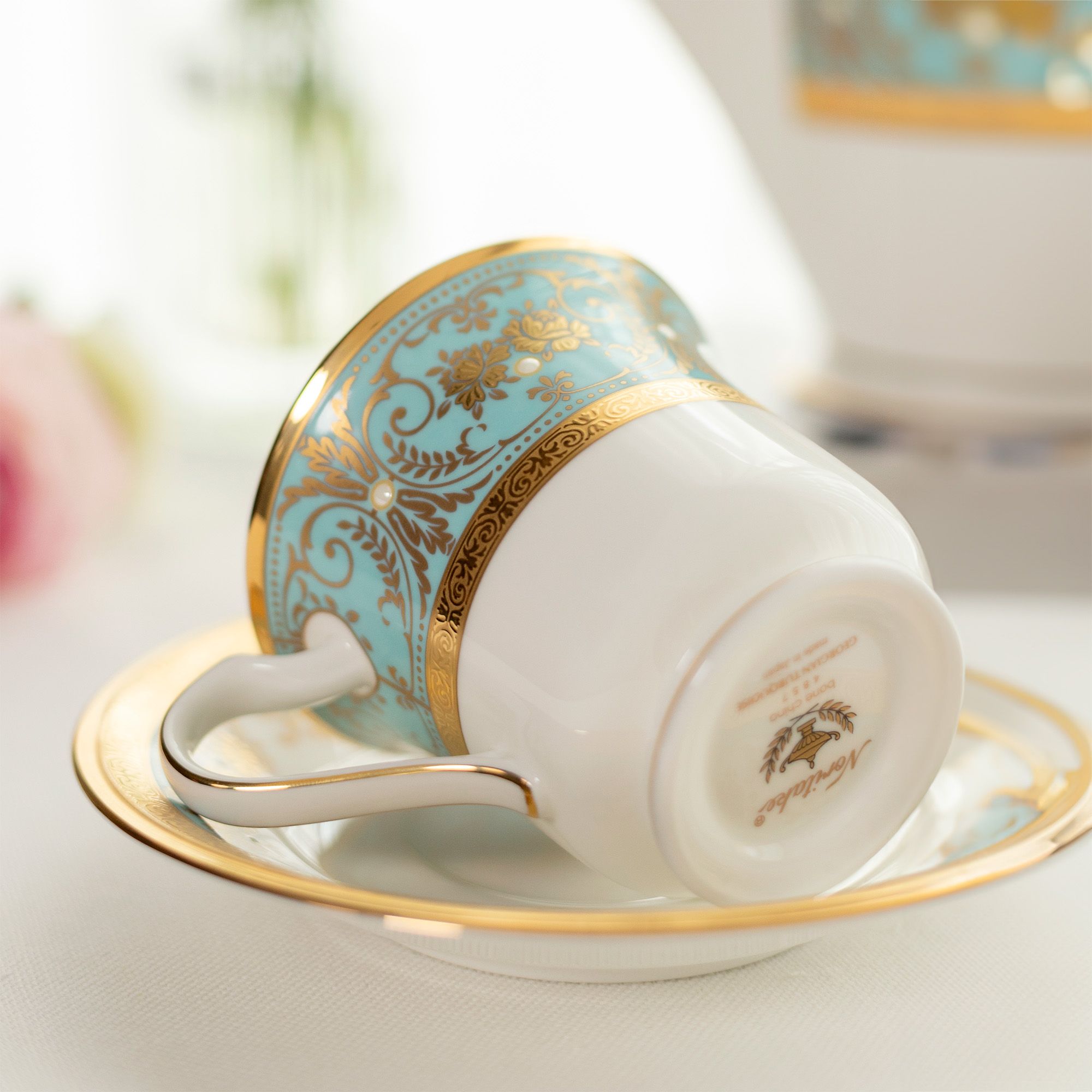  Chén trà (tách trà) dung tích 220ml sứ xương Nhật Bản | Georgian Turquoise 4857J - 59589C 