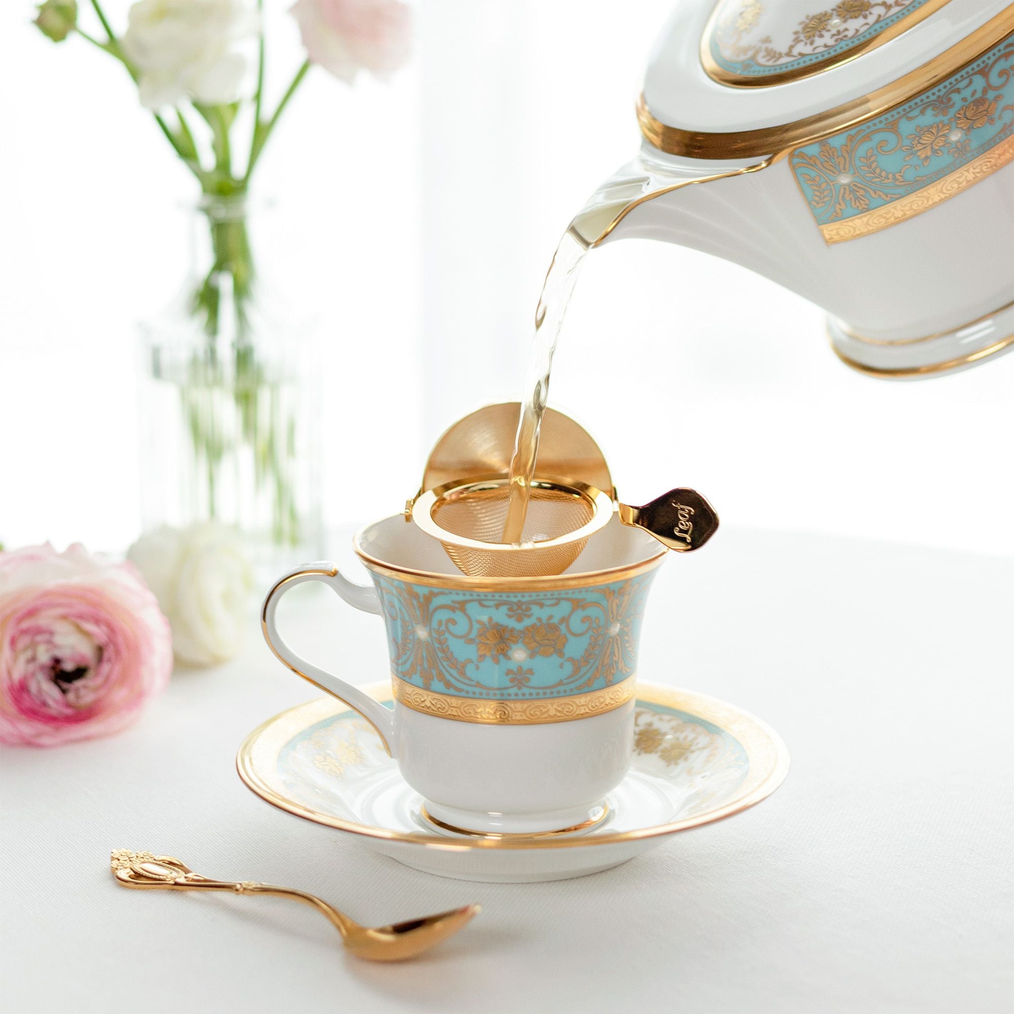  Ấm trà (bình trà) 1.440ml sứ xương Nhật Bản | Georgian Turquoise 4857J - 59523 