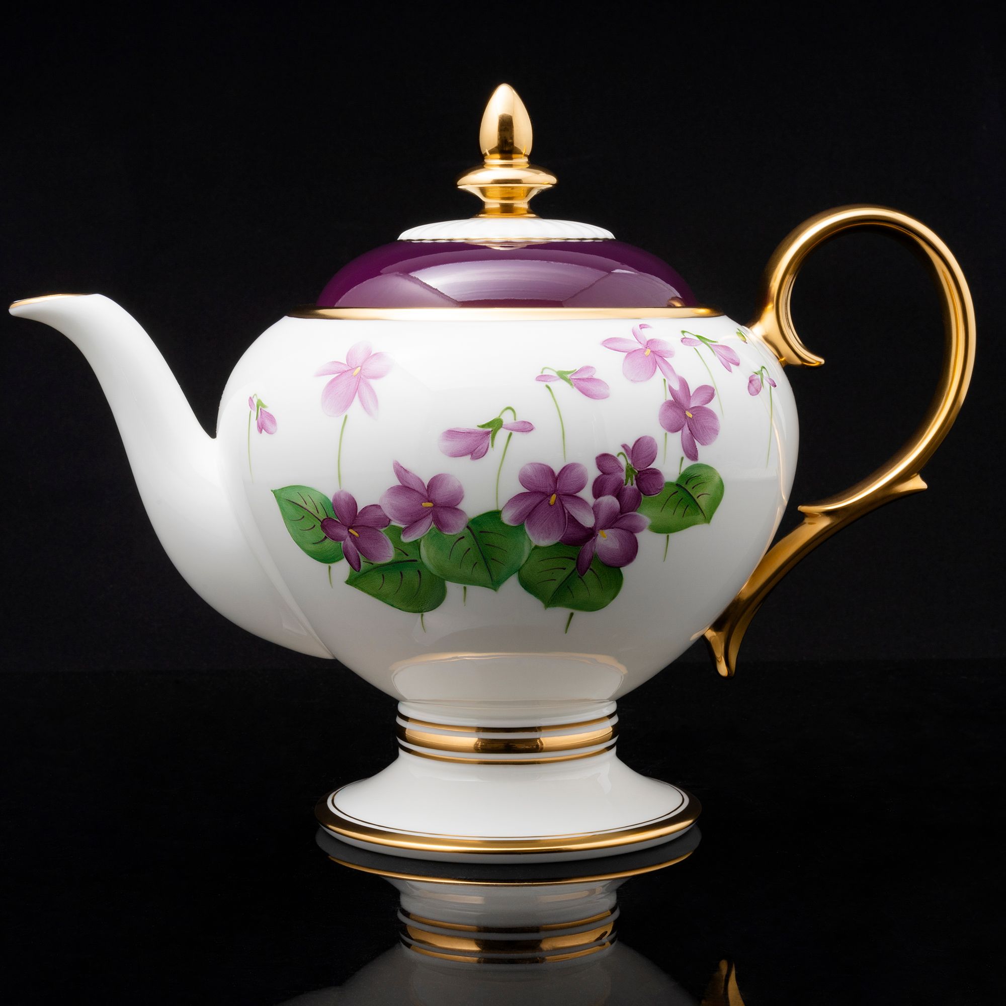  Bộ ấm chén uống trà (Đặc biệt: vẽ tay) 22 món sứ xương Nhật Bản cao cấp | Violet T773 - T24 