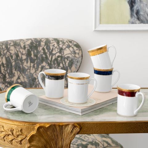  Cốc (ly) uống nước, cà phê dung tích 310ml sứ trắng | Majestic Vase M-167L - T91332K 