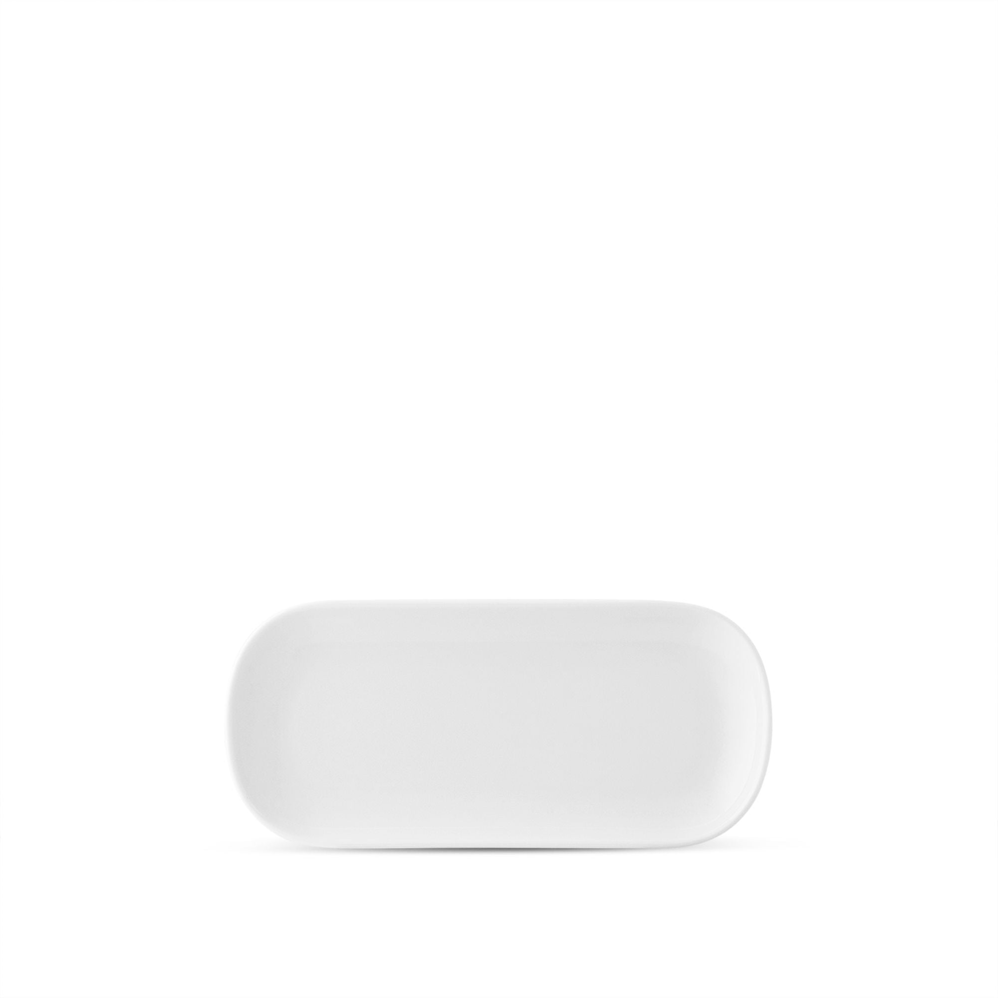  Khay chữ nhật bo góc dài 17,7cm đựng khăn ướt sứ trắng | Art Stage 4257L - 91877 