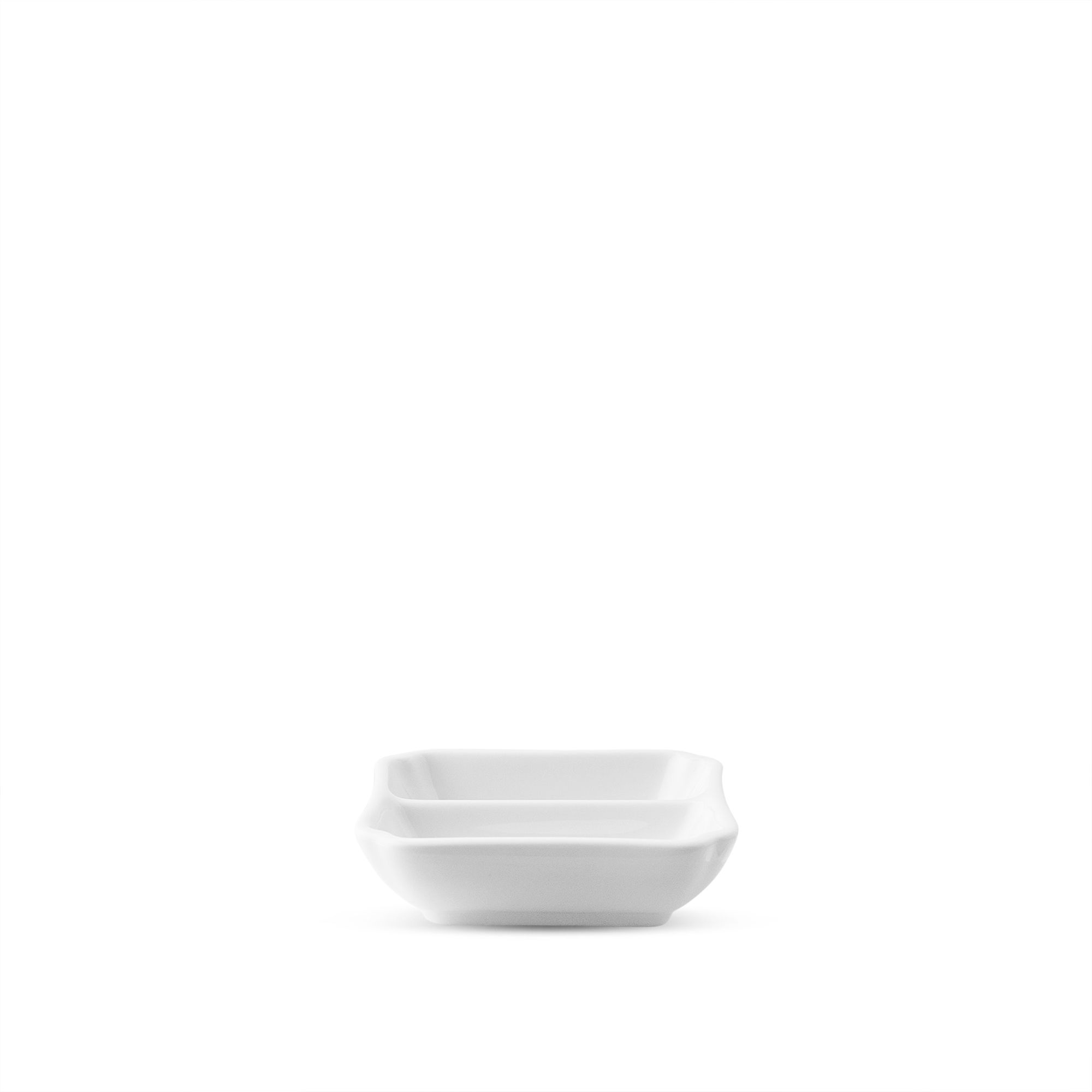  Đĩa vuông 7,9cm chia ngăn đựng nước chấm, gia vị sứ trắng | Art Stage 4257L - 91850 