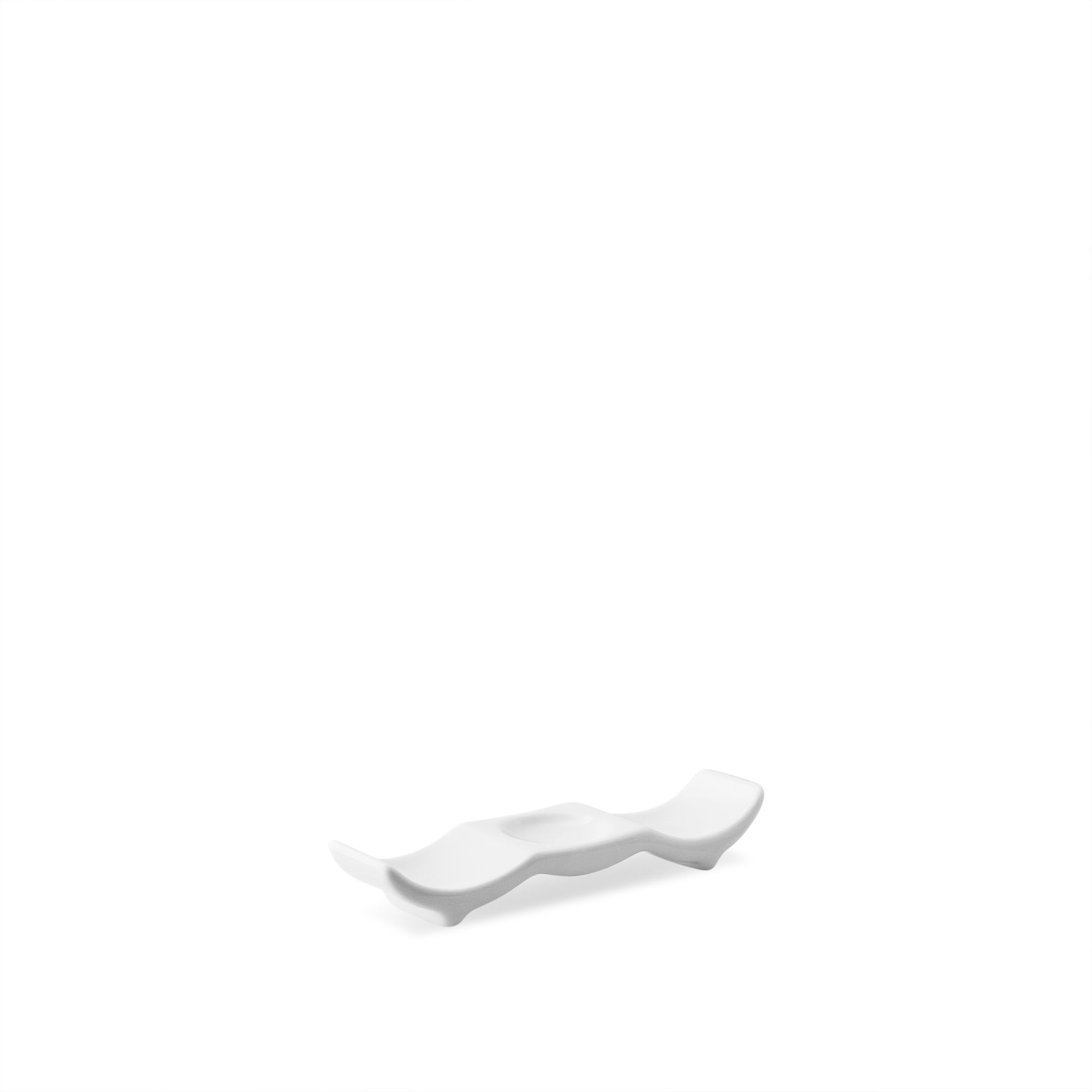  Dụng cụ gác đũa & thìa (gác đũa muỗng) dài 10,8cm sứ trắng | Art Stage 4257L - 91831 