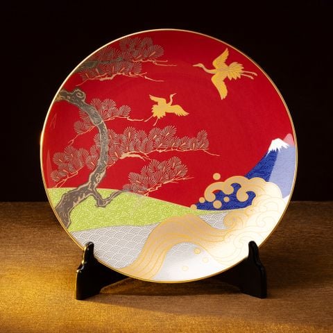  Đĩa trang trí 'Medetazukushi' đường kính 27,4cm | MEDETAZUKUSHI H-788J - ST59120 