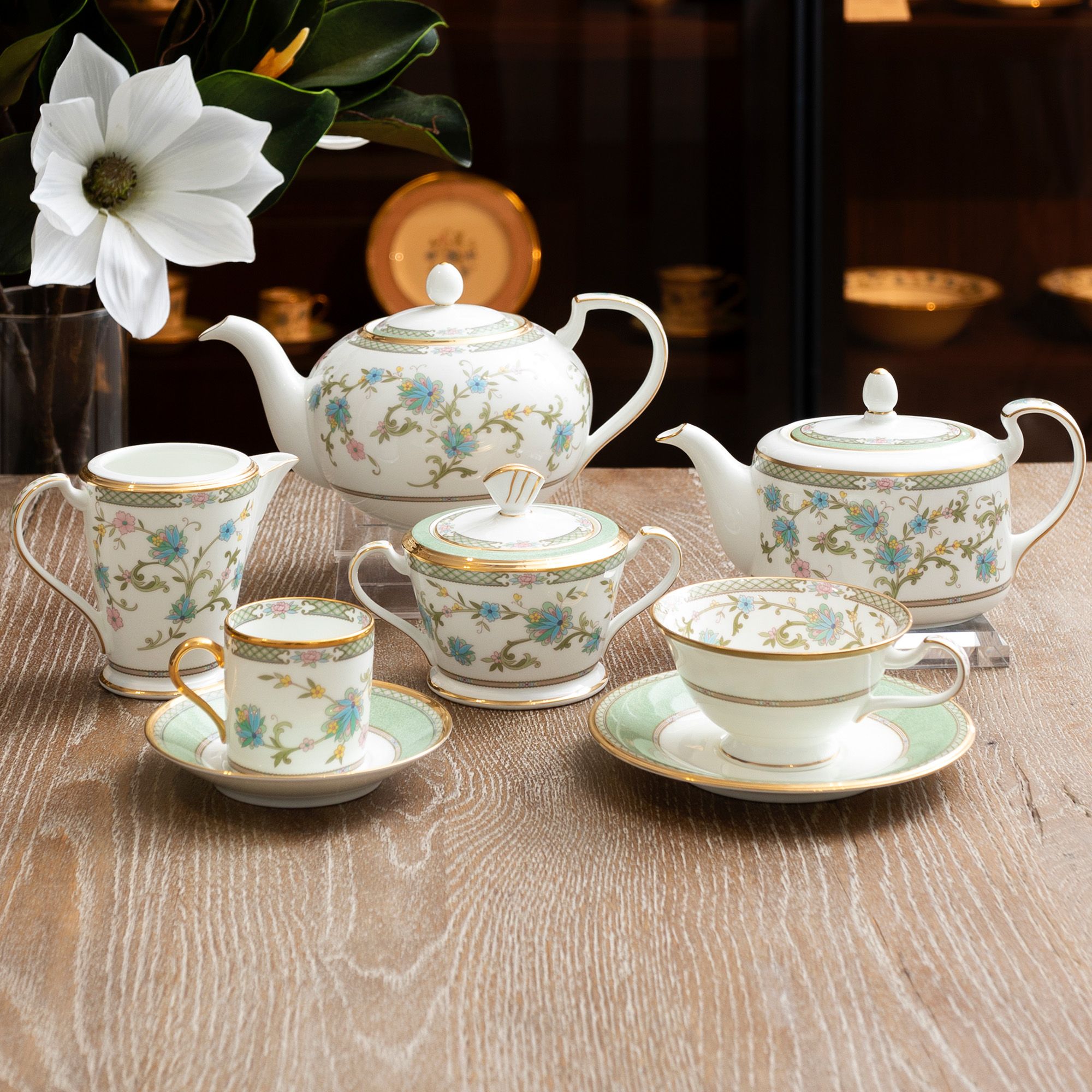  Chén trà (tách trà) nhỏ dung tích 125ml kèm đĩa lót sứ xương Nhật Bản | Yoshino 9983J - Y59881 