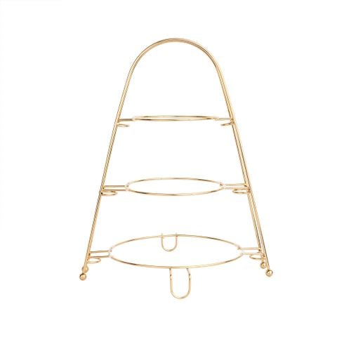  Kệ đựng đĩa bánh màu vàng 3 tầng | Tea Accessory 1112 - 2 