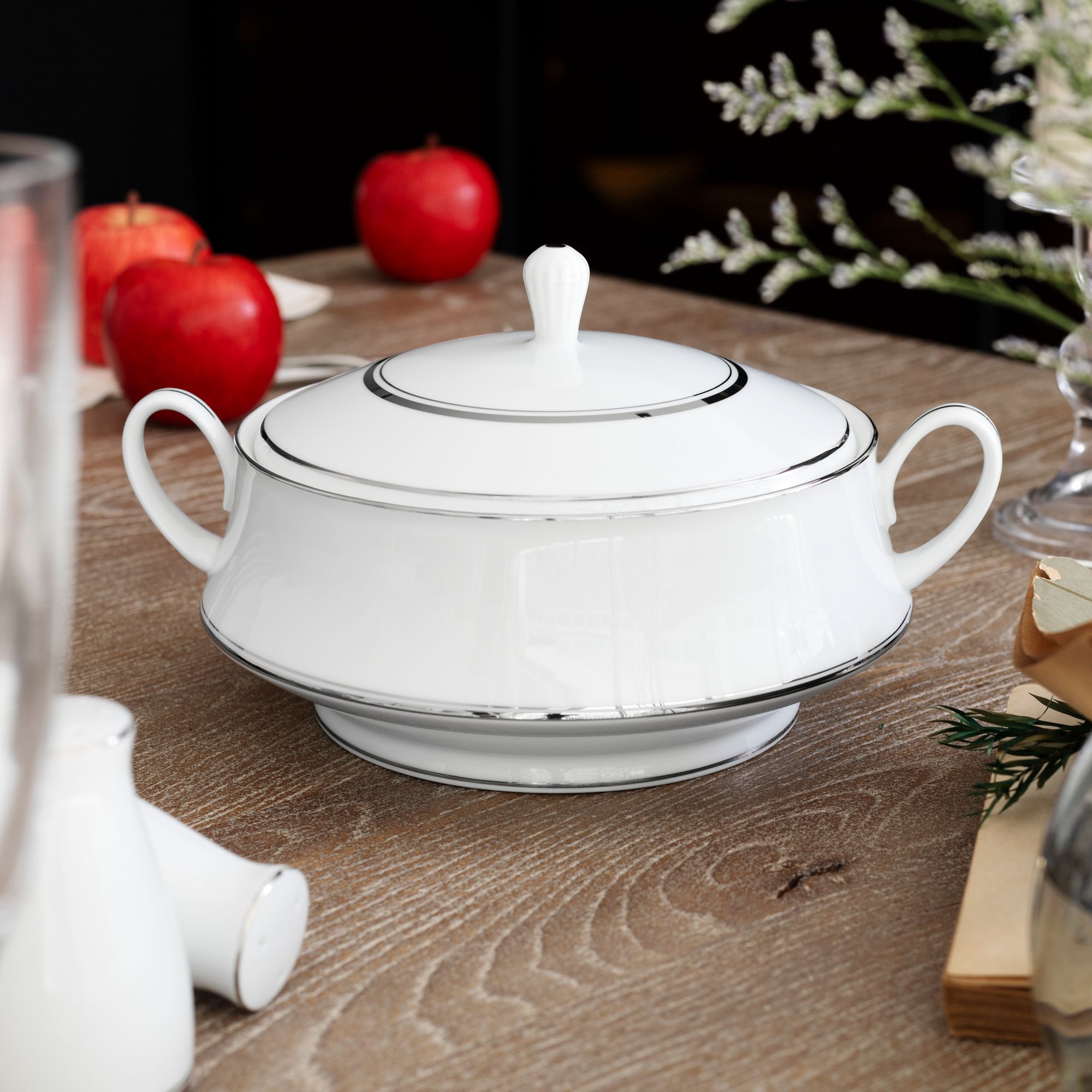  Bộ đĩa ăn kiểu Âu 22 món (cho 6 người) sứ trắng | Galaxy L554L - D024AL 