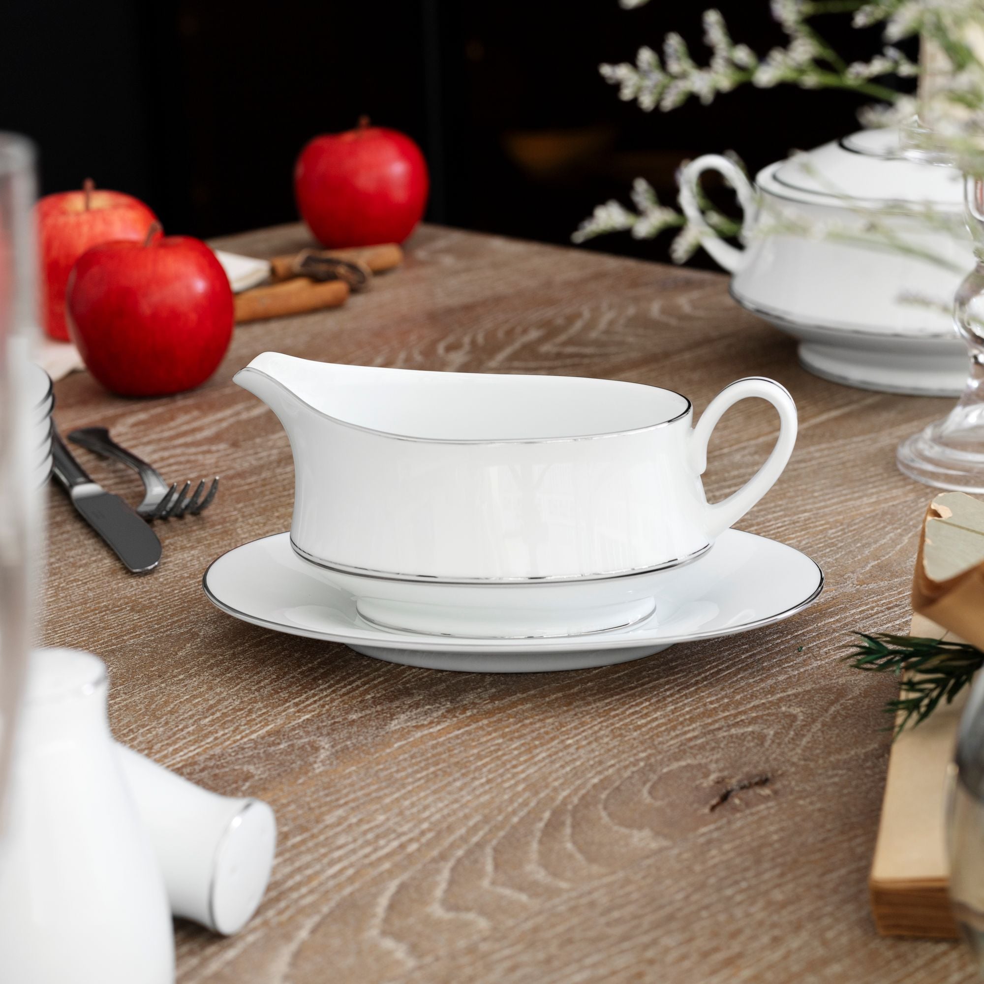  Bộ đĩa ăn kiểu Âu 22 món (cho 6 người) sứ trắng | Galaxy L554L - D024AL 