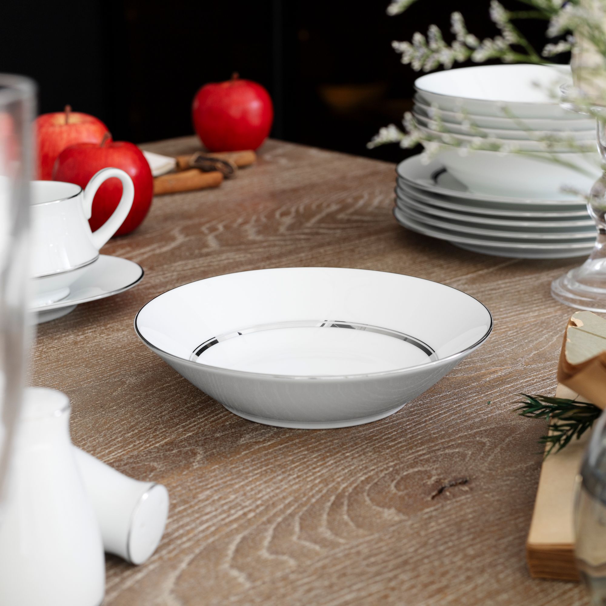  Bộ đĩa ăn kiểu Âu 22 món (cho 6 người) sứ trắng | Galaxy L554L - D024AL 