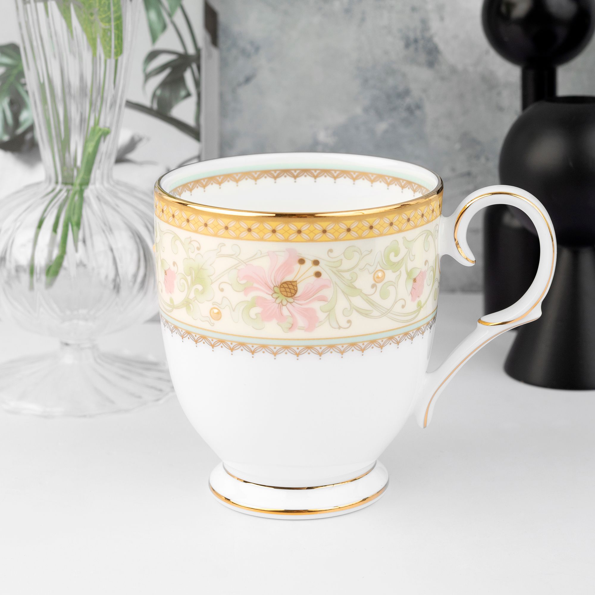  Cốc (ly) uống nước, cà phê dung tích 320ml sứ xương | Blooming Splendor 4892L - T50755A 