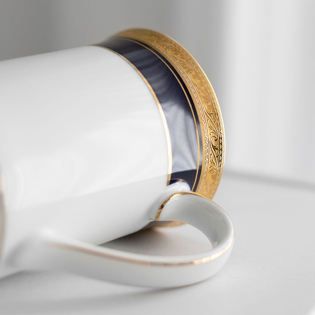  Cốc (ly) uống nước, cà phê dung tích 310ml sứ trắng | Crestwood Cobalt Gold 4171L - T91332K 