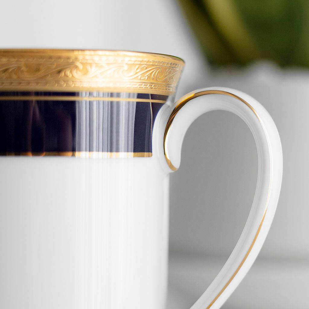  Cốc (ly) uống nước, cà phê dung tích 310ml sứ trắng | Crestwood Cobalt Gold 4171L - T91332K 