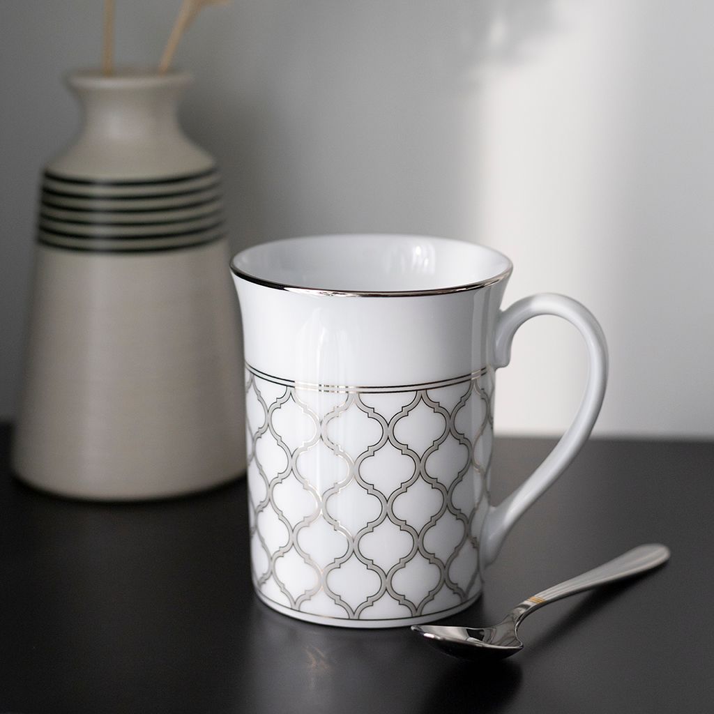  Cốc (ly) uống nước, cà phê dung tích 310ml sứ trắng | Eternal Palace 1717L - T91332K 