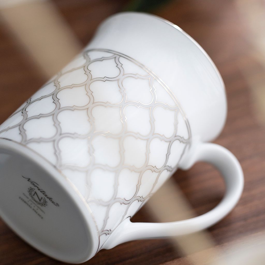  Cốc (ly) uống nước, cà phê dung tích 310ml sứ trắng | Eternal Palace 1717L - T91332K 