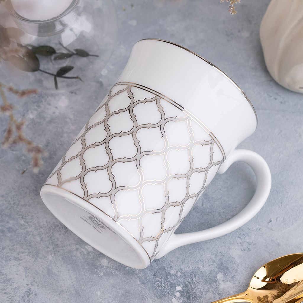  Cốc (ly) uống nước, cà phê dung tích 310ml sứ trắng | Eternal Palace 1717L - T91332K 