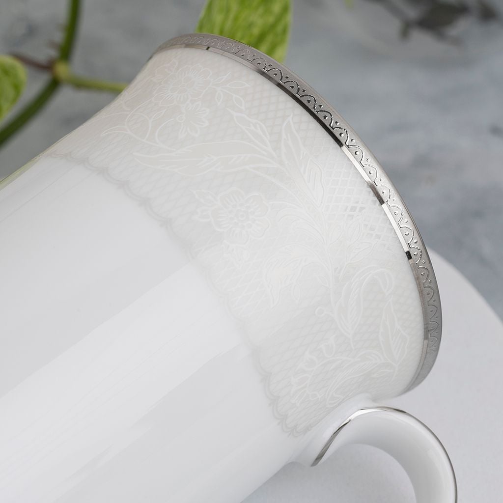  Cốc (ly) uống nước, cà phê dung tích 310ml sứ trắng | Flanders Platinum 1715L - T91332K 