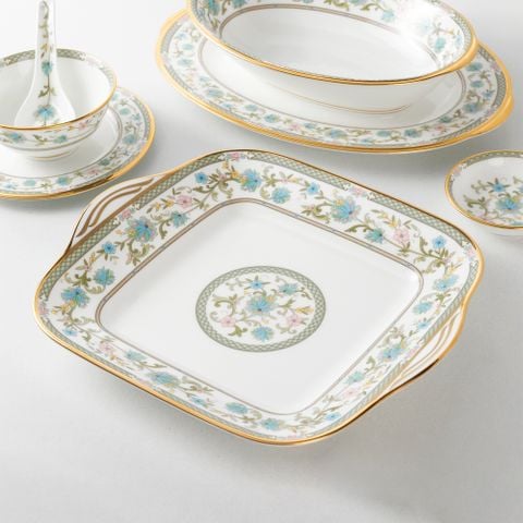  Đĩa vuông cỡ lớn cạnh dài 28,1cm sứ xương Nhật Bản | Yoshino 9983J - 59847 