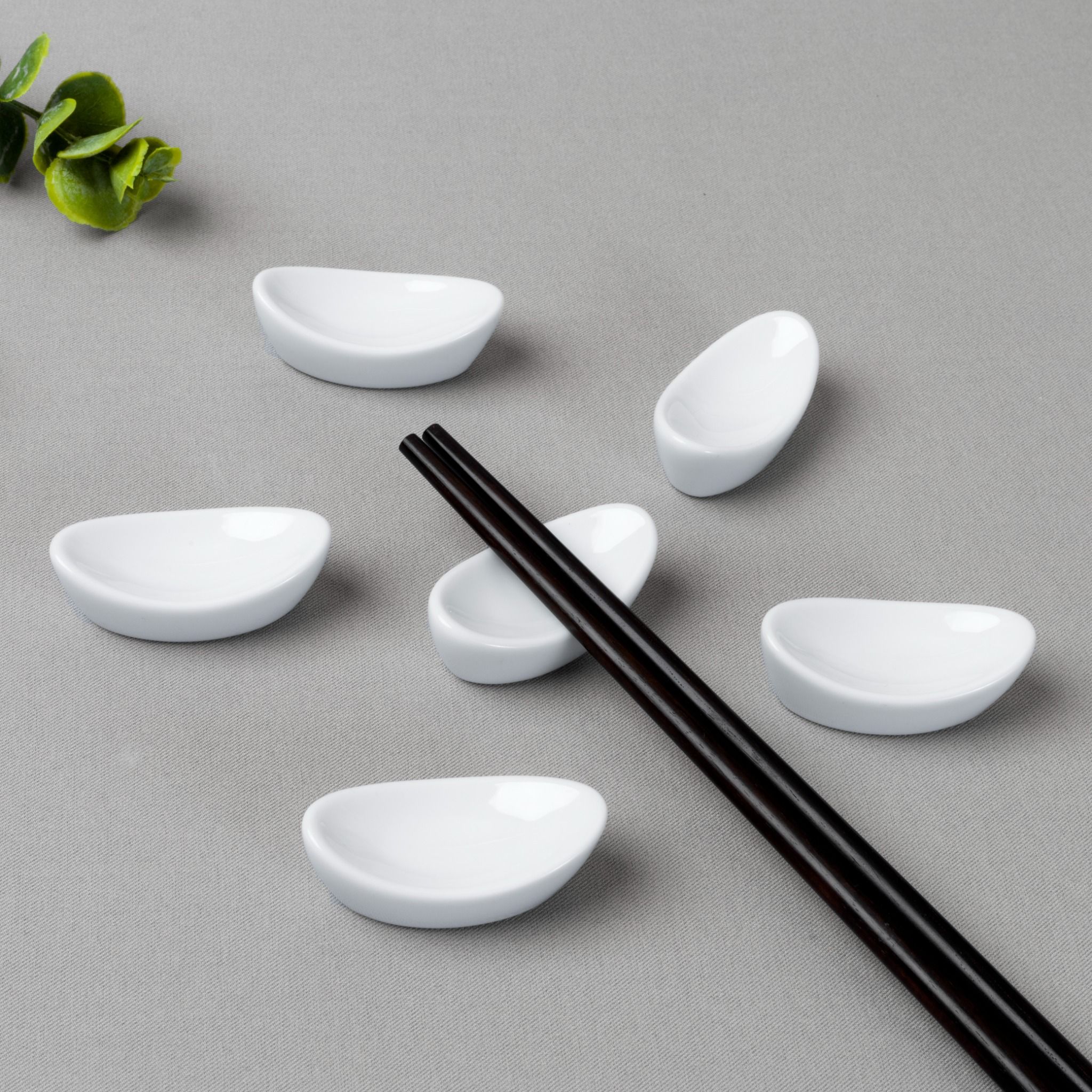  Bộ 06 gác đũa hình thoi dài 5,6cm sứ trắng | Art Stage 4257L - S91836 