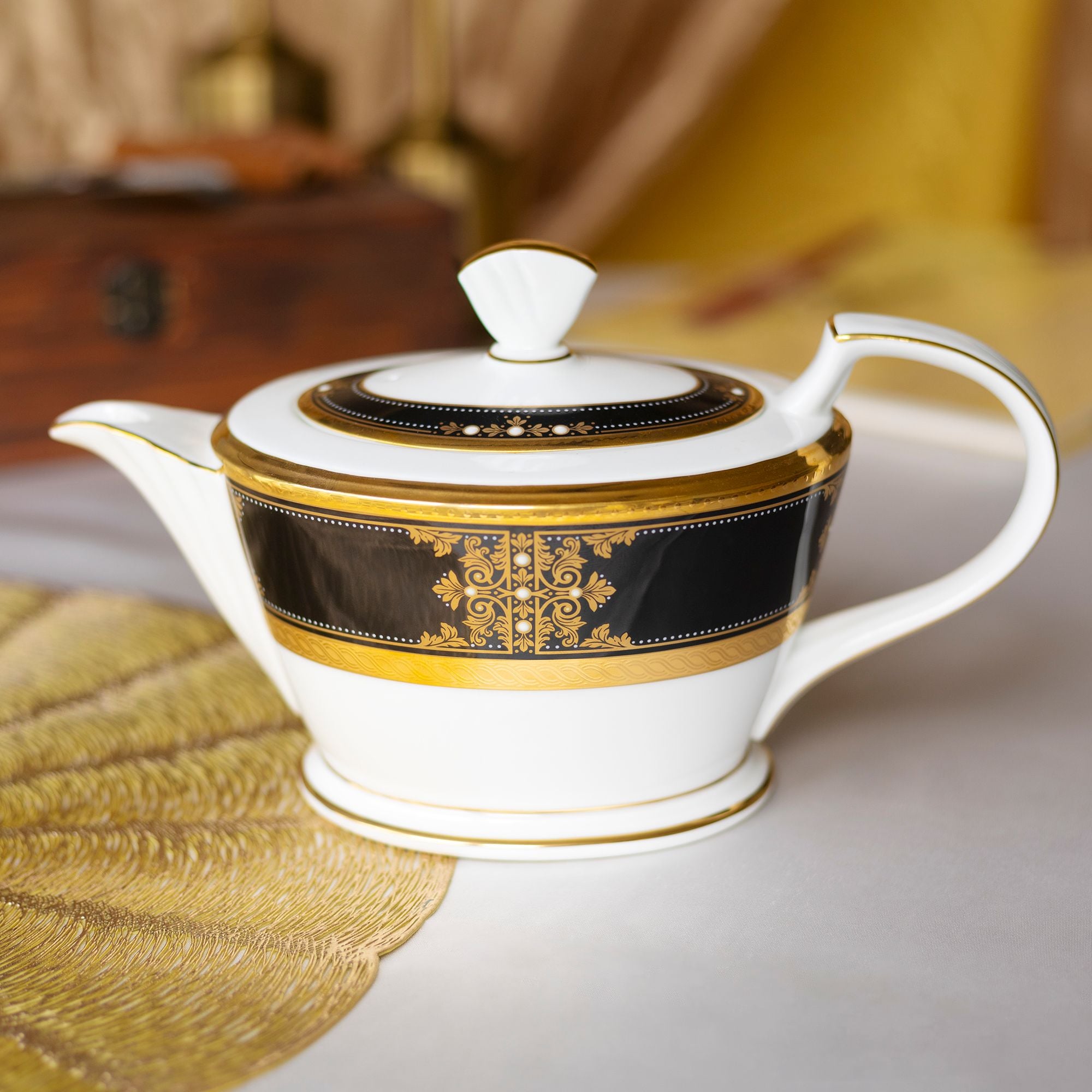  Ấm trà (bình trà) dung tích 880ml sứ xương Nhật Bản | Evening Majesty 4818J - T59563 