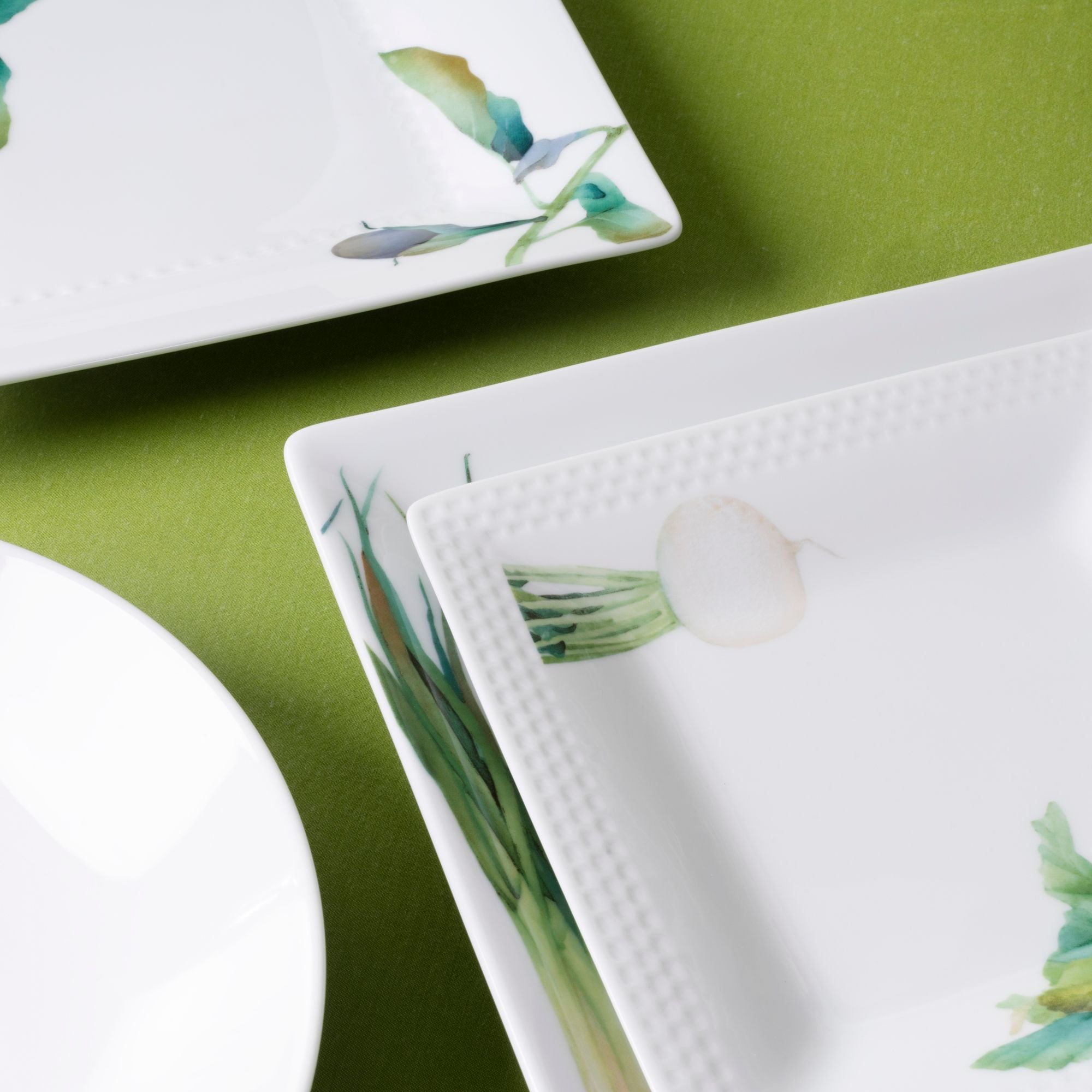  Bộ bát đĩa ăn châu Á cơ bản 22 món (cho 6 người) sứ trắng | Kyoka Shunsai 1620-17L - D022AC 