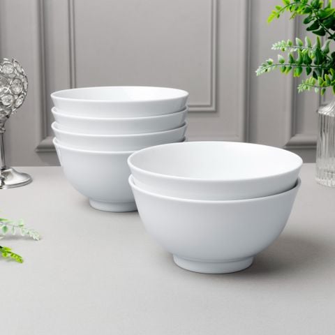  Bộ 06 bát mỳ (tô mỳ) 16,2cm dung tích 850ml sứ trắng | Art Stage 4257L - S91895 