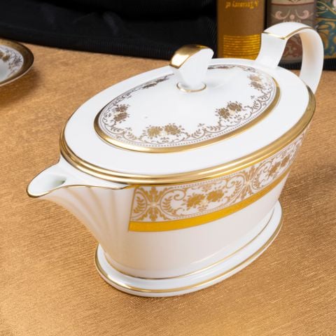  Bộ ấm chén uống trà (ấm 1.440ml, chén 220ml) 15 món sứ xương Nhật Bản | Georgian Palace 4858J - T017L 