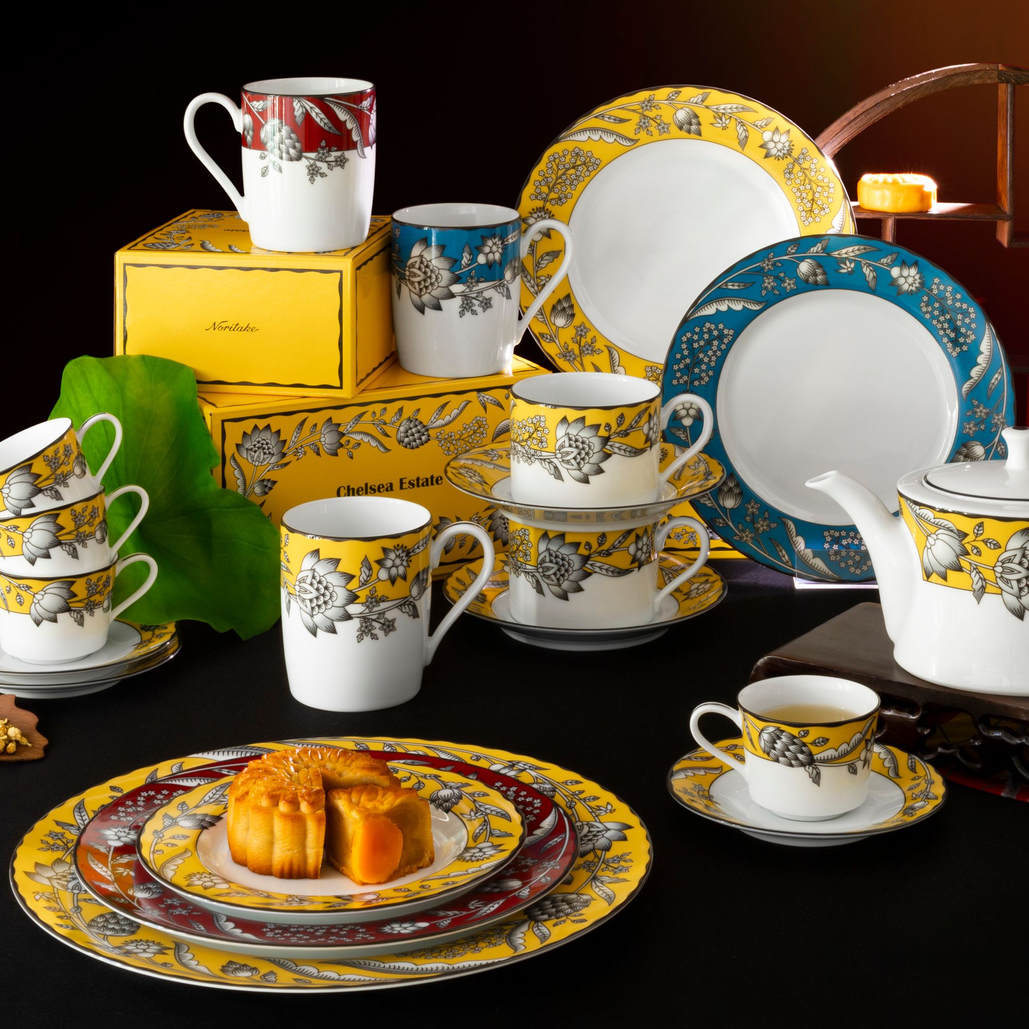  Đĩa tròn cỡ vừa đường kính 21cm (màu đỏ) sứ trắng | Chelsea Estate 1779-1L - 91011 