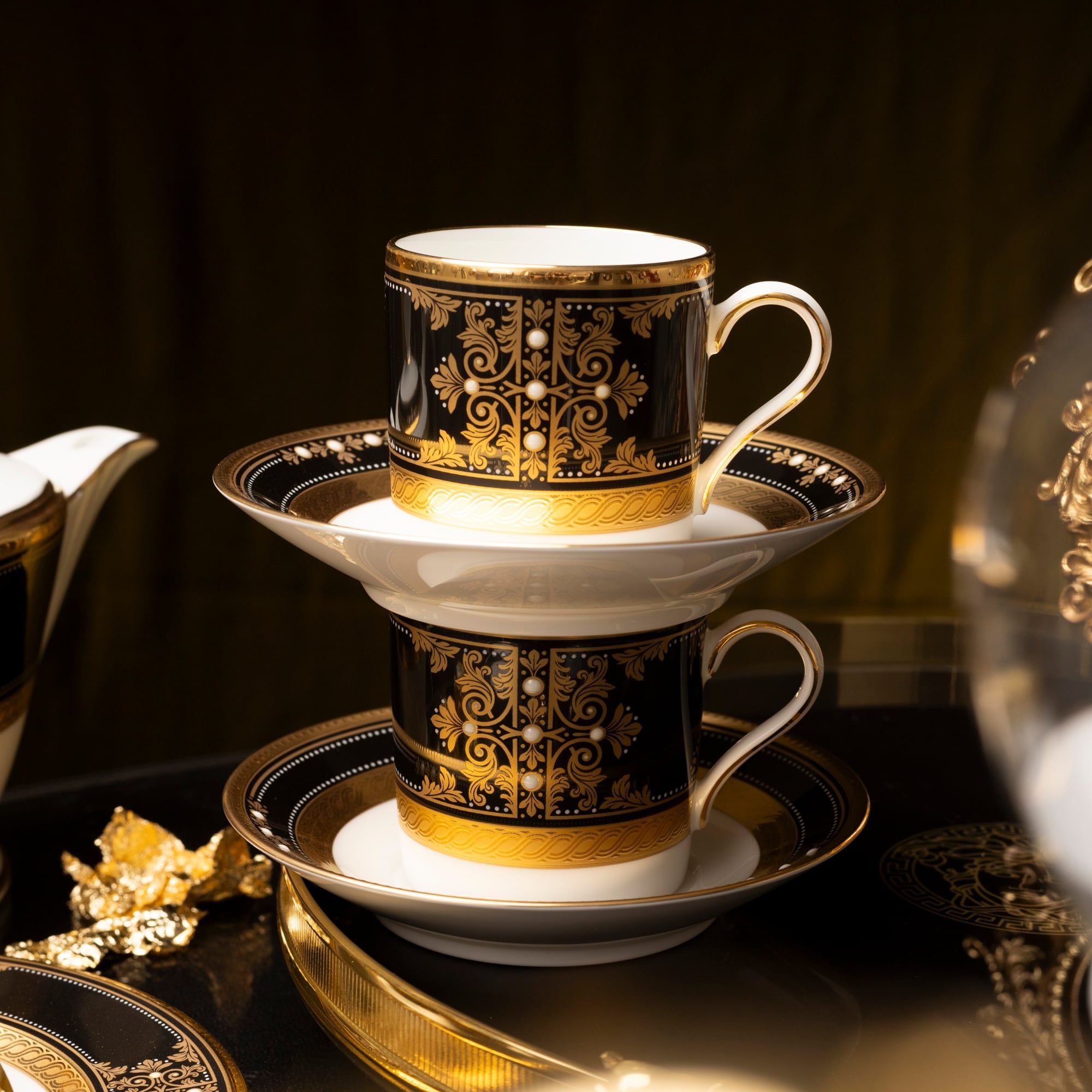  Bộ ấm chén trà nhỏ (ấm 880ml, chén 125ml) 13 món sứ xương Nhật Bản | Evening Majesty 4818J - T014S 