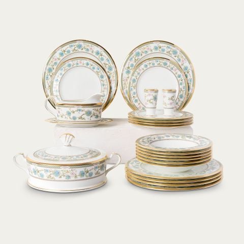  Bộ đĩa ăn kiểu Âu 22 món (cho 6 người) sứ xương Nhật Bản | Yoshino 9983J - D024AK 