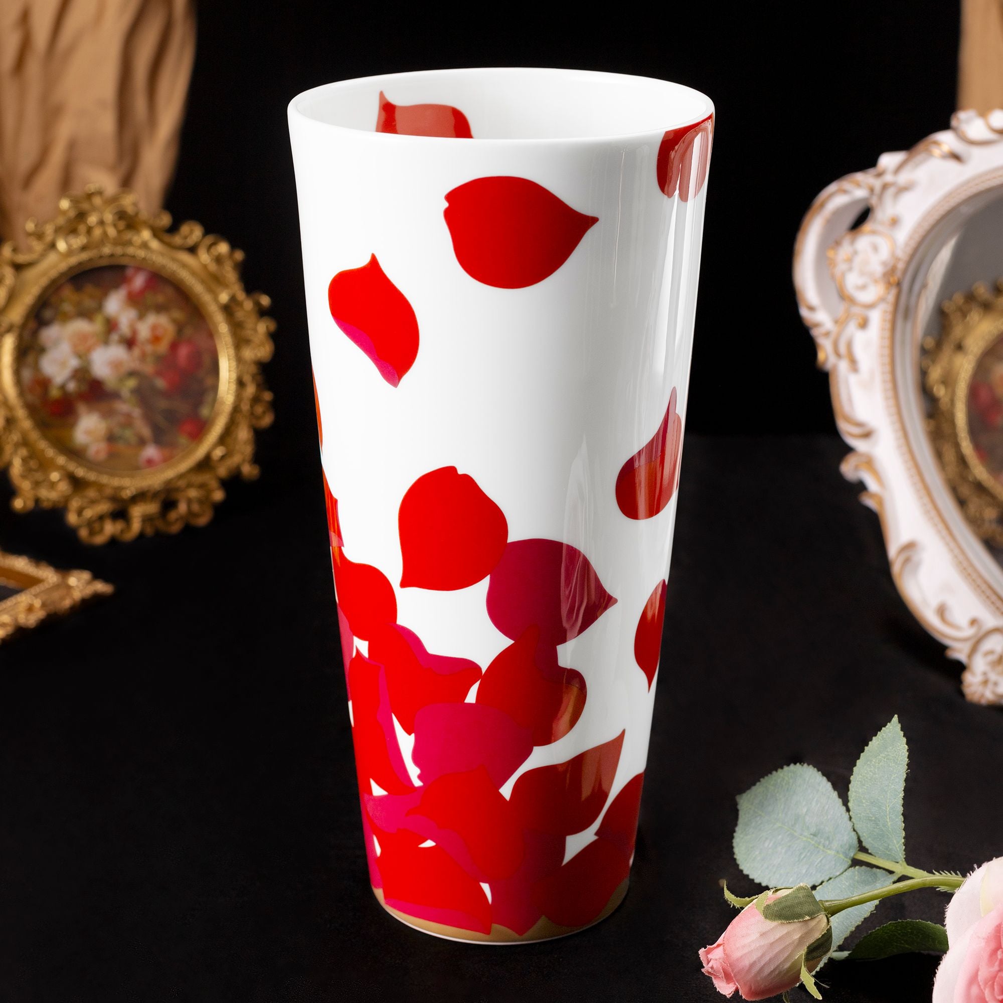  Bình hoa (lọ hoa) trang trí cao cấp 25,8cm sứ xương | Rosa Rossa 4954L - T97378 