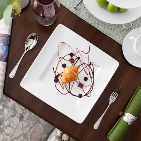  Đĩa vuông cỡ lớn cạnh dài 26,6cm sứ trắng | Art Stage 1609L - 91134 