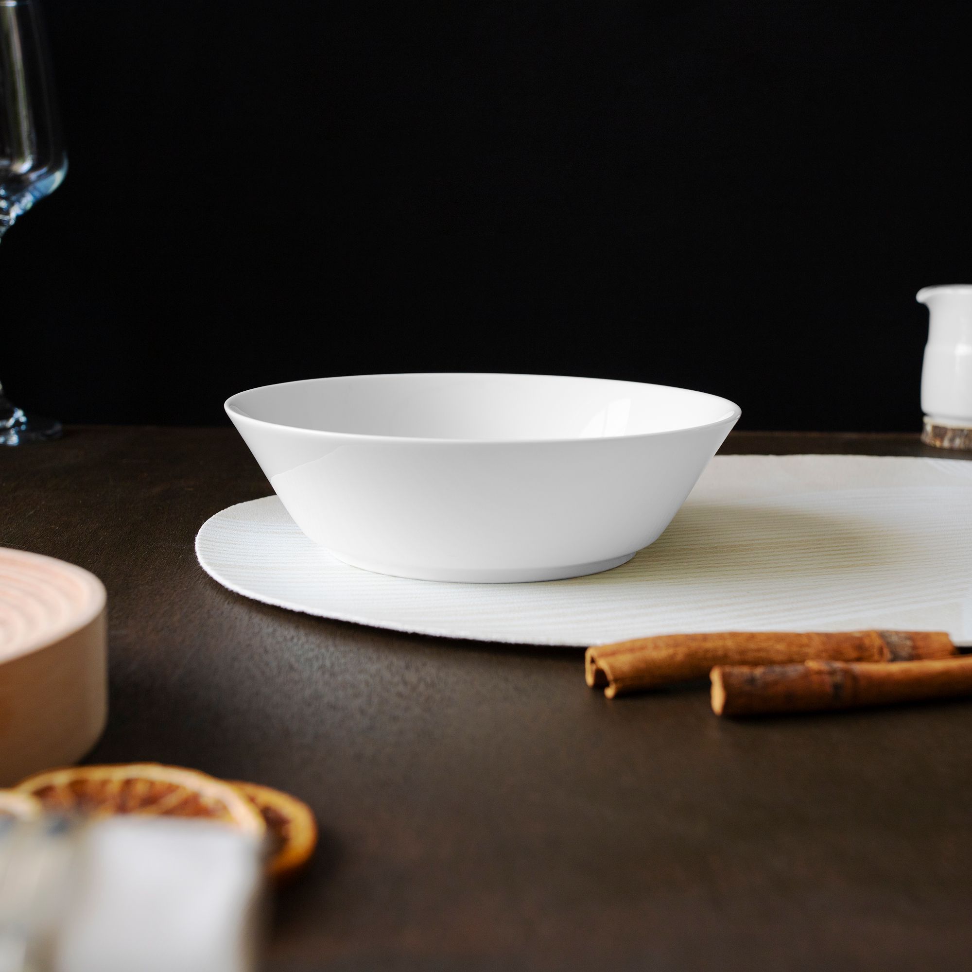  Bát (tô) đa năng 17,5cm dung tích 640ml đựng soup, đồ chiên xào sứ trắng | Art Stage 3-336L - 91097 