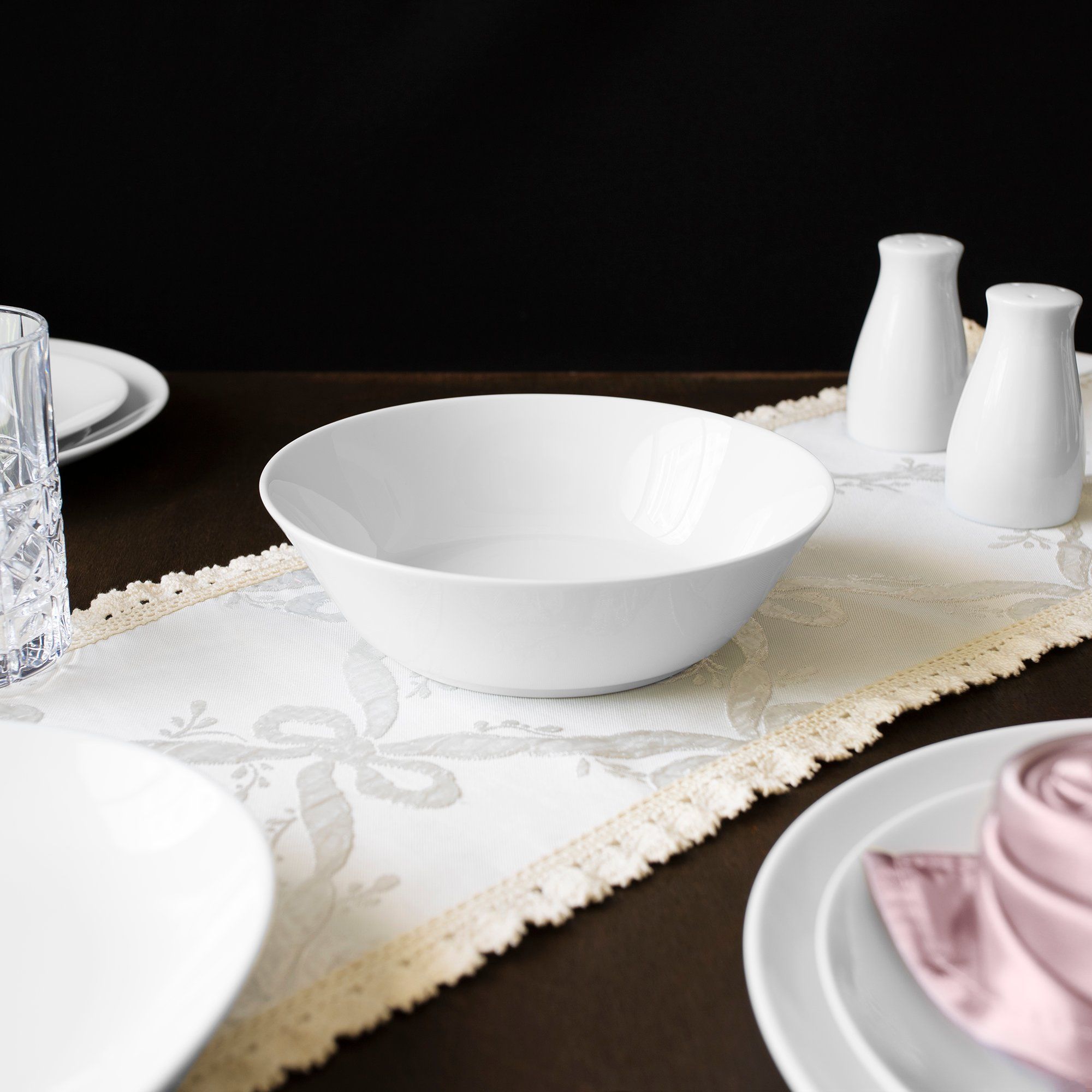 Bát (tô) đa năng 17,5cm dung tích 640ml đựng soup, đồ chiên xào sứ trắng | Art Stage 3-336L - 91097 