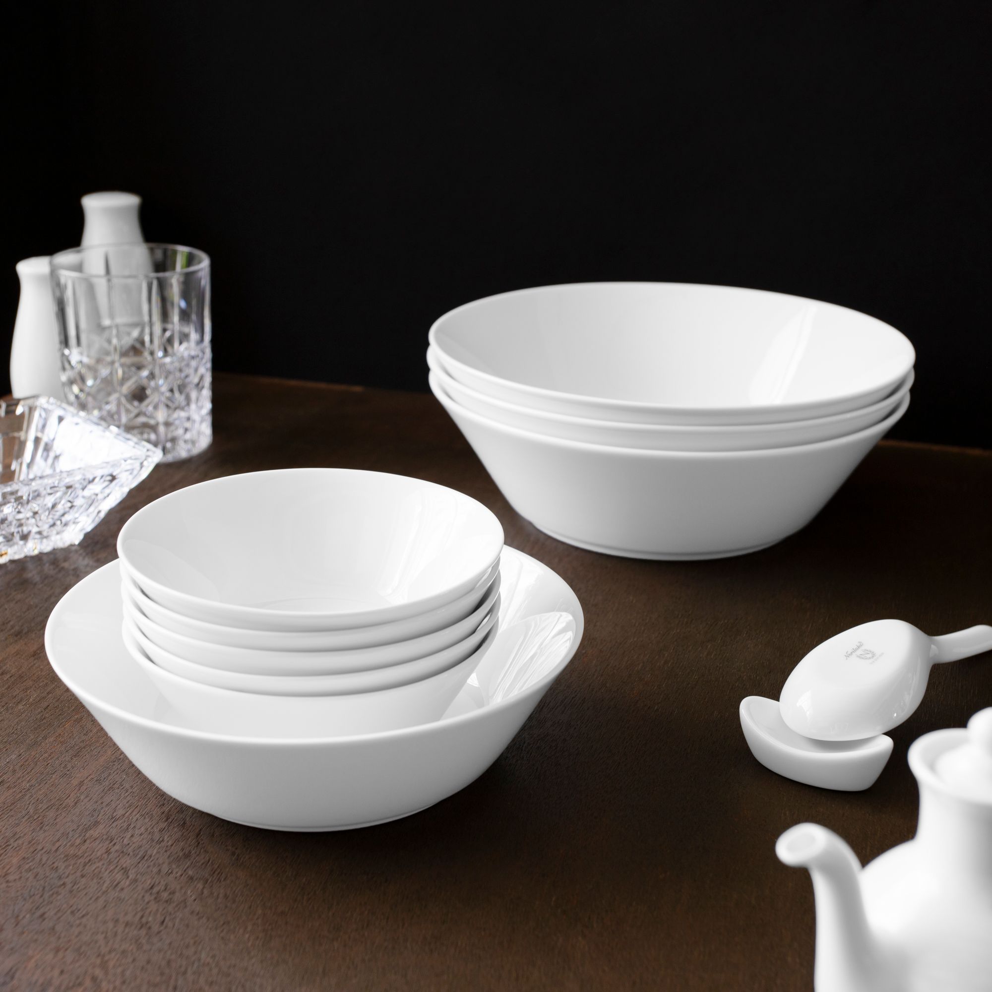  Bát (tô) đa năng 17,5cm dung tích 640ml đựng soup, đồ chiên xào sứ trắng | Art Stage 3-336L - 91097 