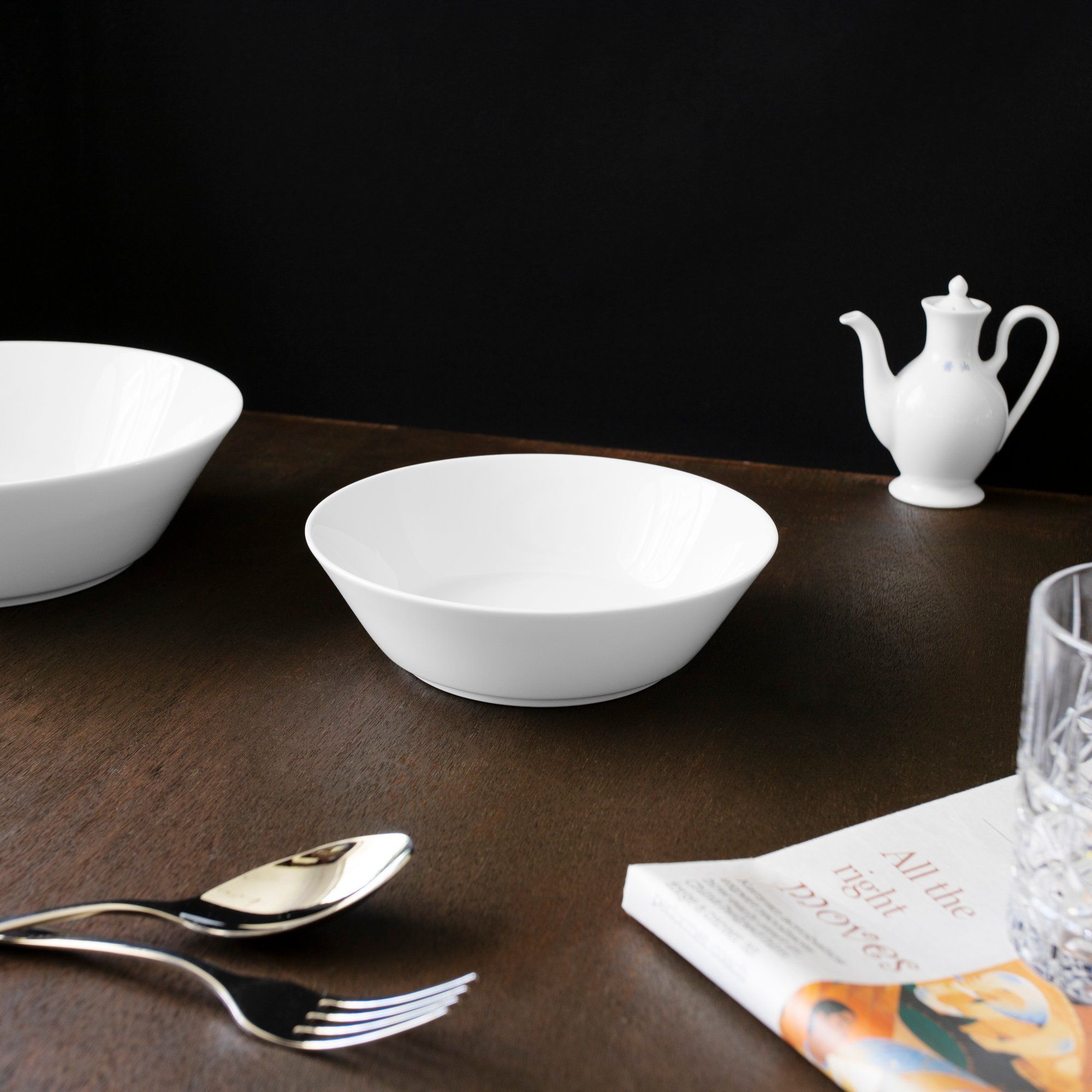  Bát (tô) đa năng 17,5cm dung tích 640ml đựng soup, đồ chiên xào sứ trắng | Art Stage 3-336L - 91097 