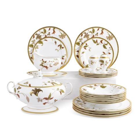  Bộ đĩa ăn kiểu Âu 22 món (cho 6 người) sứ xương | Islay 4885L - D024AN 
