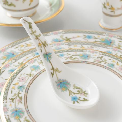  Thìa sứ (muỗng sứ) dài 13,3cm sứ xương Nhật Bản | Yoshino 9983J - 50130 