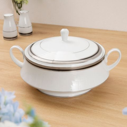  Bộ đĩa ăn kiểu Âu 22 món (cho 6 người) sứ trắng | Austin Platinum 4360L - D024AL 