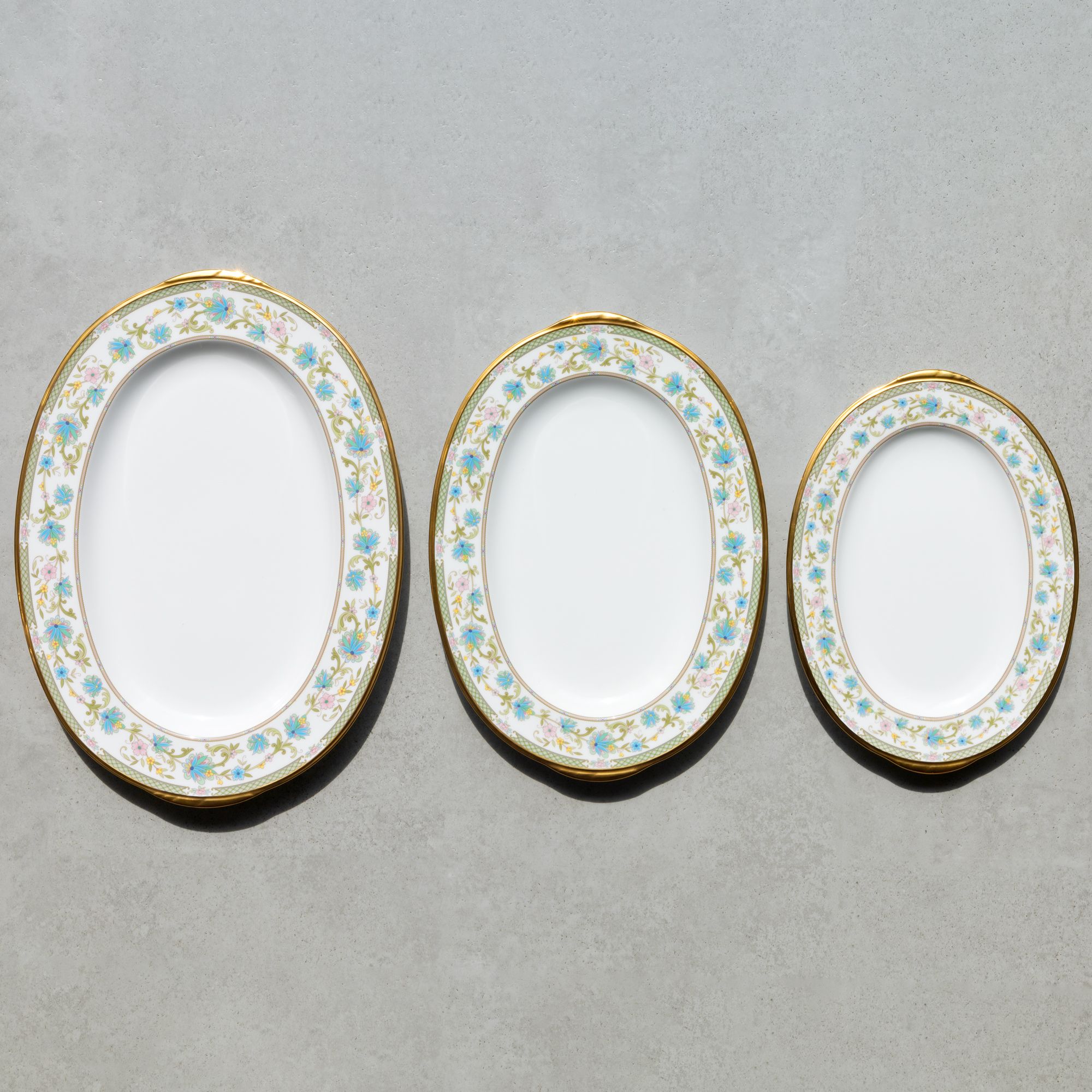  Đĩa Oval cỡ vừa (MD) dài 37,2cm sứ xương Nhật Bản | Yoshino 9983J - 59544 