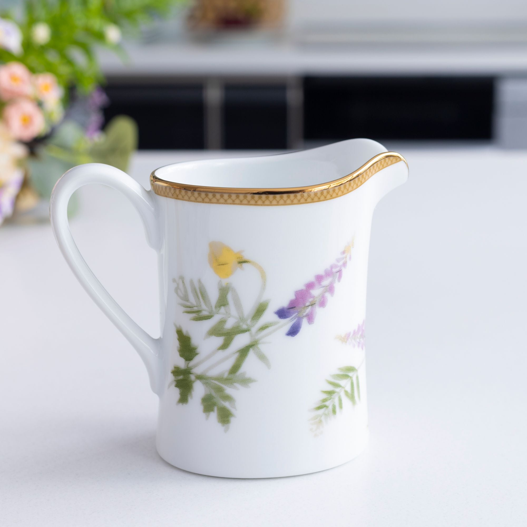  Bộ ấm chén uống trà chiều (ấm 630ml, chén 250ml) 6 món sứ trắng | New Morning 1738L - T07A 