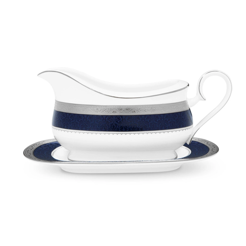  Bình (hũ) đựng nước xốt dung tích 630ml kèm đĩa lót sứ xương | Odessa Cobalt Platinum 4922L - 97241 