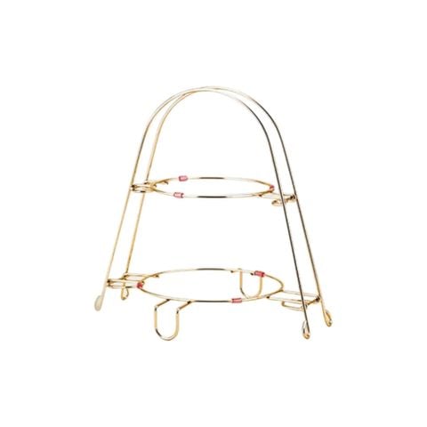  Kệ đựng đĩa bánh 2 tầng mạ vàng | Tea Accessory SAT - HTS 