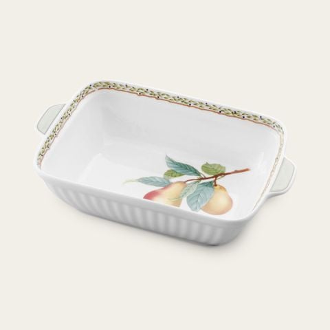  Khay nướng bánh chữ nhật ngang 24,5cm sứ xương | Orchard Garden 9350L - 95348 