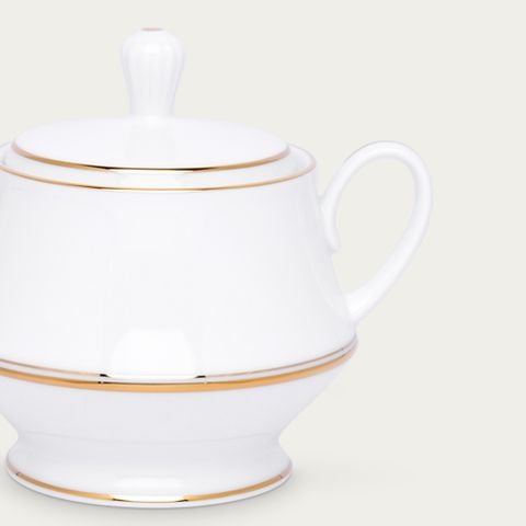  Bình (hũ) đường có nắp đậy dung tích 370ml sứ trắng | Gloria L553L - 91127 