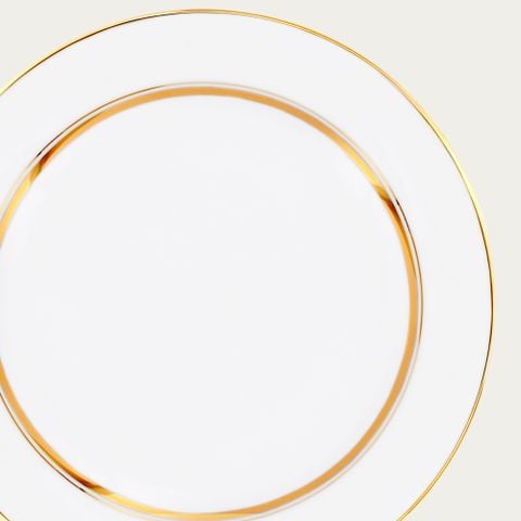  Đĩa tròn cỡ vừa (loại đặc biệt) đường kính 23,1cm sứ trắng | Gloria L553L - 91316 