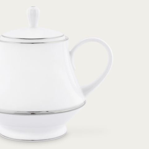  Ấm trà (bình trà) dung tích 1.200ml sứ trắng | Galaxy L554L - 91123 