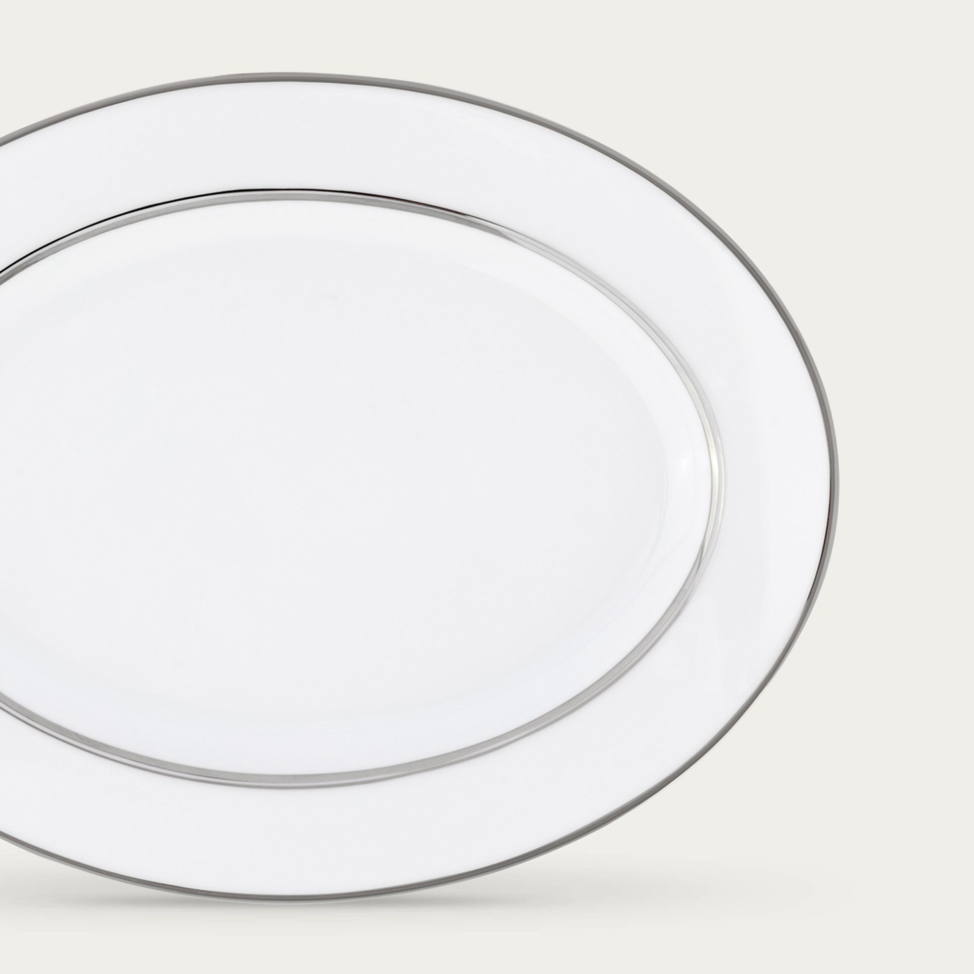  Đĩa Oval cỡ vừa (MD) dài 34,5cm sứ trắng | Galaxy L554L - 91344 