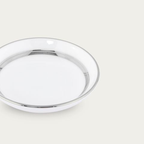  Đĩa tròn 9,8cm đựng nước chấm, gia vị sứ trắng | Galaxy L554L - 91419 