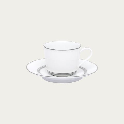  Chén trà (tách trà) nhỏ dung tích 100ml kèm đĩa lót sứ trắng | Galaxy L554L - T91992 