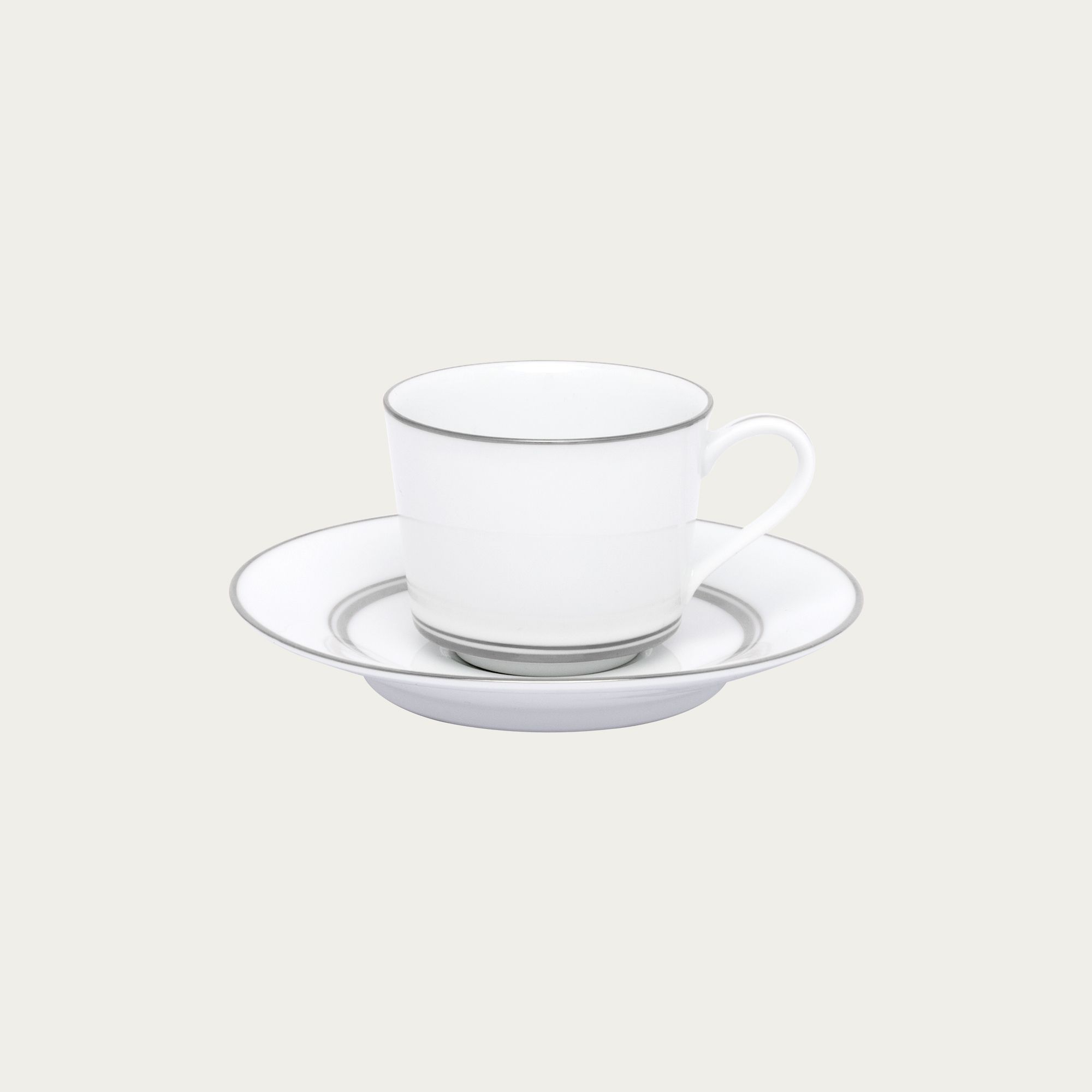  Chén trà (tách trà) nhỏ dung tích 100ml kèm đĩa lót sứ trắng | Galaxy L554L - T91992 